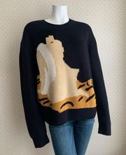 3.1 Phillip Lim Figure Portrait Graphic Knit Sweater sz L PW12