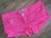 Denim Hot Pink Short Shorts