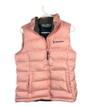 Womens Free country Down Puffer Vest sz M pink Ski Winter