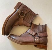 Veronica harness ankle leather boots