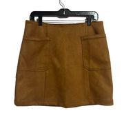 Maurice’s Faux Suede Brown Skirt