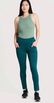 Betabrand Crop Skinny Leg Journey Pants In Moss Size Large Petite