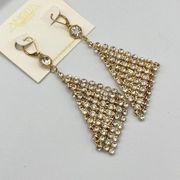 Amrita Singh Crystal Gold Drop Earrings