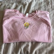 BP embroidered follower cropped Crewneck sweatshirt