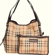 Burberry Bags | Burberry Haymarket Canterbury Tote (Black Strap)