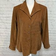 Faux Suede Lightweight Shirt Jacket