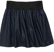 MILEY CYRUS/MAX AZARIA Black Skater Mini Skirt (Looks like a shimmer denim) Sz L