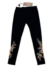 Johnny Was - Melina Embroidered Leggings in Black