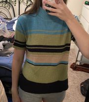 Striped Turtleneck Sweater