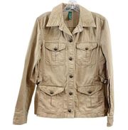 Lauren Ralph Lauren Button Down Safari Brown Jacket