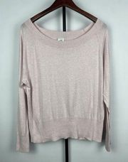 Cabi Soft Pink Ballet Lightweight Tight Knit Pullover Sweater Size Large 6239