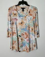 Grace Elements Floral Flowy Blouse