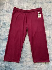 Anne Klein Merlot Wine Red Cotton Cashmere Elastic Waist Pants Size 3X