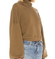 AGOLDE BALLON SLEEVE TURTLENECK SWEATSHIRT IN ZOMBIE SZ XS