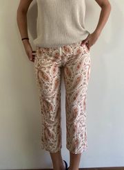Paisley Cropped Printed Jeans 3/4