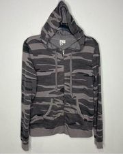 Others Follow gray camouflage full zip jacket size medium