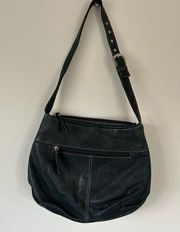 Stone Mountain womens leather shoulder bag purse dark turqoise green