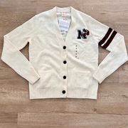 Disney Project Special Edition Lambswool White Cardigan Sweater M VTG NWT