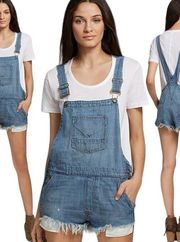 Vintage Y2K Hudson Florence Denim Cutoff Shortalls in Immortal Fray Size XS