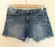 Bke Buckle Payton Mid rise shorts distressed denim cutoffs stretch women 25