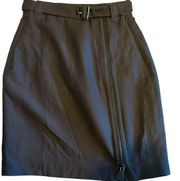 Akris Belted Zip Front Skirt Size US 6