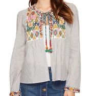 NWT Romeo & Juliet Couture Embroidered Open Jacket