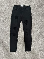 distressed black pants