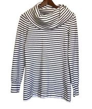 French Connection Womens Cowl Neck Sweater M Striped Workwear Neutral Minimalist