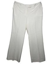 Worthington Size 20W Tall Winter White Trousers Ivory Pants Career Tailored