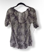 Snake print tie top