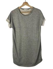 Boutique Antistar Gray Crewneck Short Sleeve Mini T-Shirt Dress S