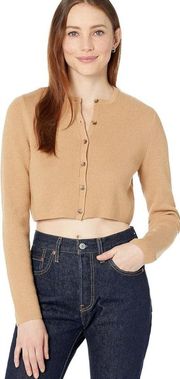 Levi's Norma Sweater Crop Wool Blend Knit Tan Brown Size Large NWT MSRP $80