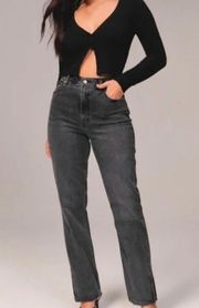 Abercrombie & Fitch Curve Love 90s Ultra High Rise Straight Jeans