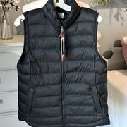 Black Puffer Vest Ski Jacket Full Zip 32 Degrees Heat Womens Medium Sleeveless