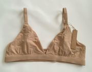 NWT Skims Everybody Triangle Bralette CLAY Bra  Nude Beige Size M