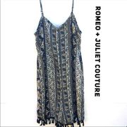 Romeo & Juliet Womens Size Medium sleeveless Couture Tassel romper NWT