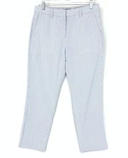 Lands' End Women's Size 4 Mid-Rise Straight Leg Cropped Pinstripe Trouser Pants