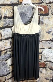 Cream Black Evening Dress Wm 10