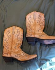 Brown Leather Cowboy Boots