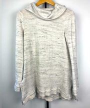 Maeve by Anthropologie Gray Super Soft Risa Hacci Tunic Cowl Neck Sweater