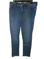 NWT Crown & Ivy Womens Belle Wash High-Rise Skinny Denim Jeans Size‎ 14