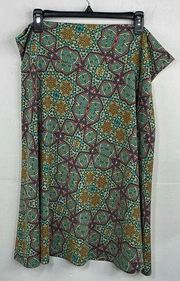 Lularo Boho Paisley Pull On A Line Skirt size 3X