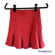 Sadie and Sage secret splendor pleated skirt red orange XS