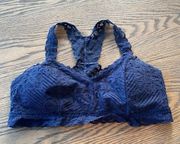 Maurice’s Navy Lacy Padded Bralette size Large Floral Pattern