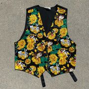 Vintage 90s Looney Tunes Sunflower Taz Bugs Bunny Tweety Slinky Vest