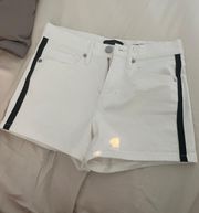 High Rise 3’’ White Jean Shorts