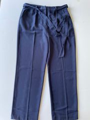 Contemporary Navy Belted Pants Size XL