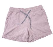 Linen Blend Drawstring Shorts