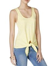 Maison Jules striped tie front tank top