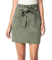 New Joe's Jeans Paperbag Tie Waist Utility Mini Skirt Army Green